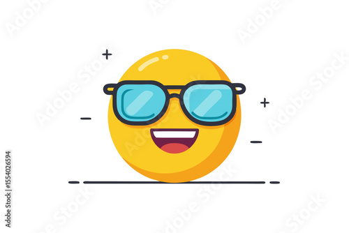 emoji sunglasses smile bold fun style icon