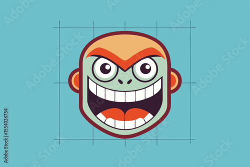 grinning face emoji tiny teeth tilted eyes