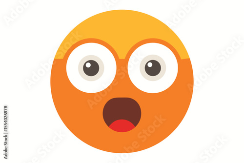 minimal surprised face round hollow eyes