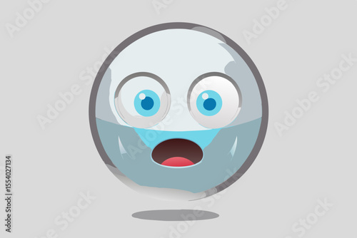 platinum shocked emoji glowing edge mirror  