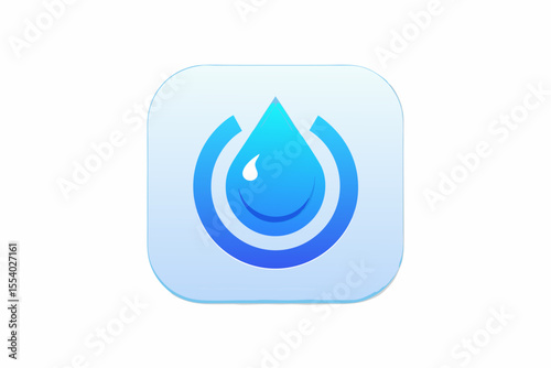 raindrop ripple effect icon ui refresh button