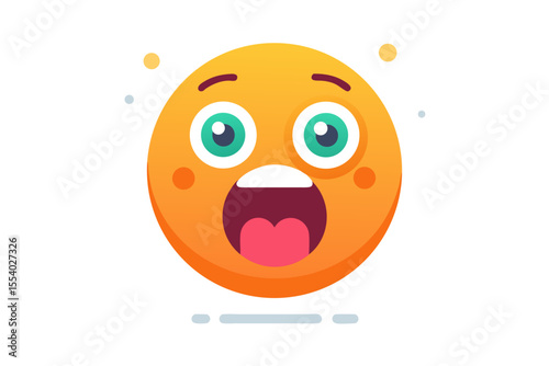 shocked emoji oval mouth small dot pupils