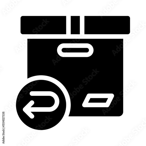 Unopened Product Return glyph icon