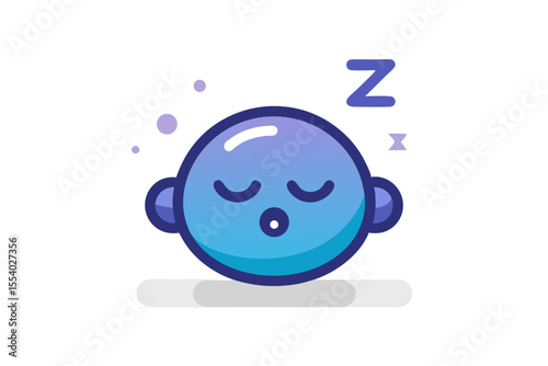 sleepy mood icon closed eyes small z