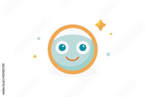 smiling expression sparkle dot beside eye