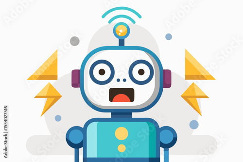 surprised robot emoji radar dish ears