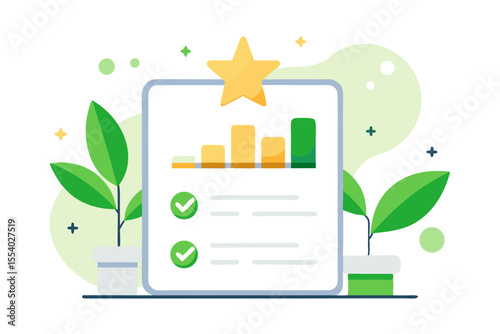 sustainability scorecard rating stars icon
