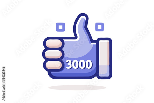 thumbs up emoji ultra thin outline filled