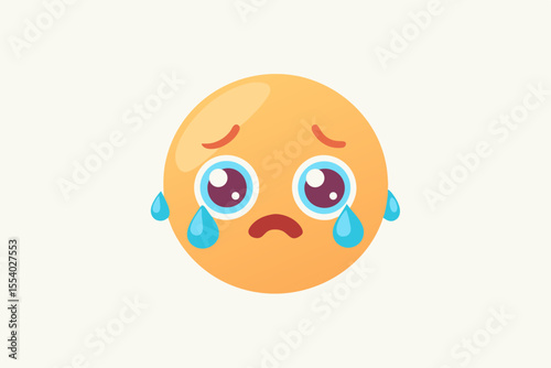 tiny crying face one tear subtle