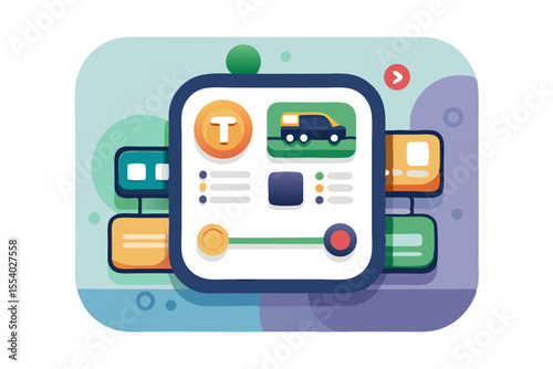 transit app dashboard icon simple design  