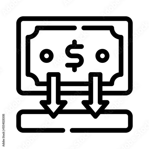 direct deposit line icon