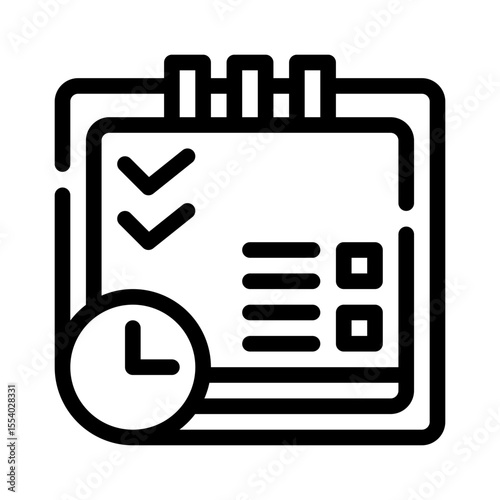 attendance tracker line icon