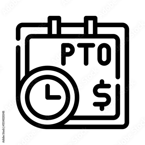 paid time off line icon