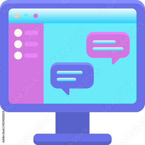 Chat Website Icon – Minimalist Vector Symbol for Online Messaging, Live Chat, and Customer Support

