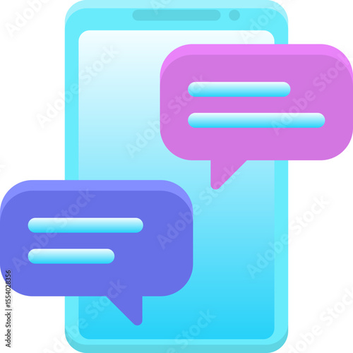 Chat App Icon – Minimalist Vector Symbol for Mobile Messaging, Instant Chat, and Communication Apps

