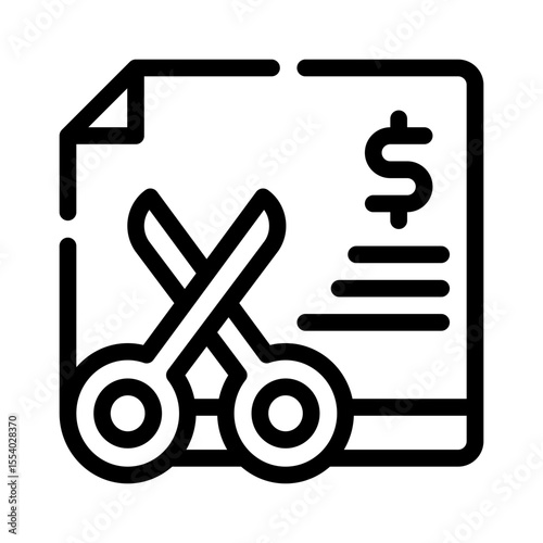 tax deduction line icon