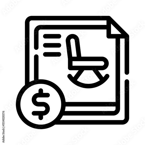 retirement plan line icon