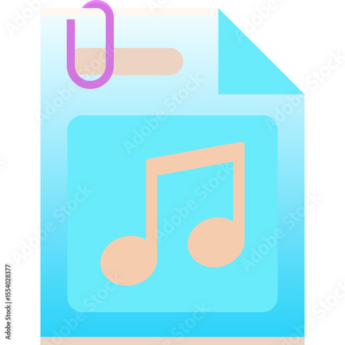 Sound Attachment Icon – Minimalist Vector Symbol for Audio Files, Media Attachments, and Sound Clips


