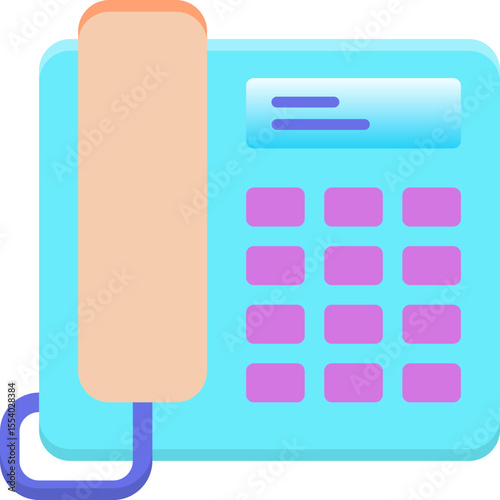 Telephone Icon – Minimalist Vector Symbol for Communication, Phone Calls, and Contact

