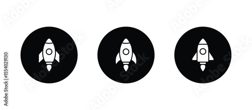 Rocket icon. Rocket launched icon vector.