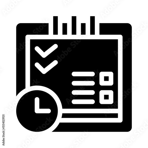 attendance tracker glyph icon