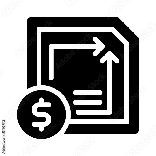 expense reimbursement glyph icon