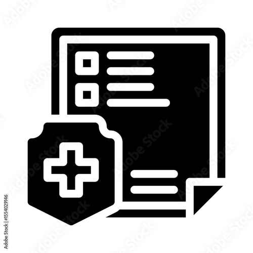 health insurance glyph icon