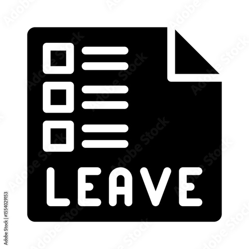 leave request glyph icon