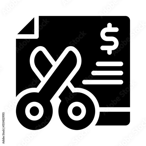 tax deduction glyph icon