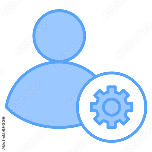 User Settings icon line blue
