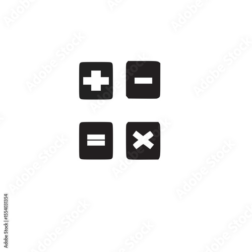 A digital calculator icon representing mathematics finance, and data calculation.