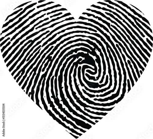 fingerprint with heart