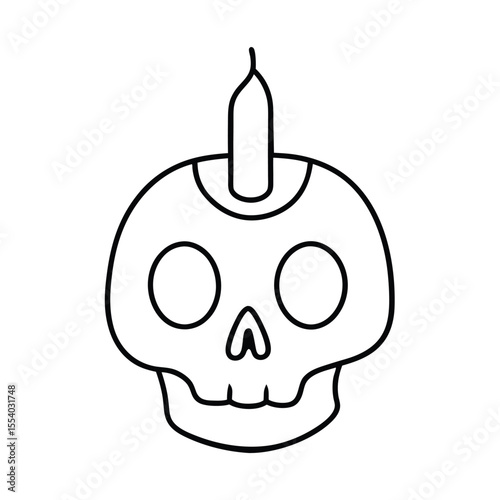 Intricate skull shaped candle holder design with detailed features perfect for halloween or gothic decor presented on a clean white background