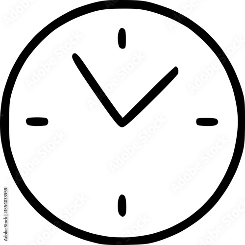 Clock Time Outline Icon