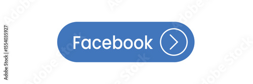 Facebook button icon - Blue, social media login or share