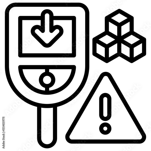 Sugar cube icon arrow down the importance of monitoring and managing blood sugar for people with hypoglycemia blood glucose levels are below normal limits for health reasons