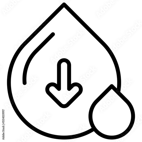 The blood icon and downward arrow occur when a person's blood pressure is below normal or what is known as hypotension.