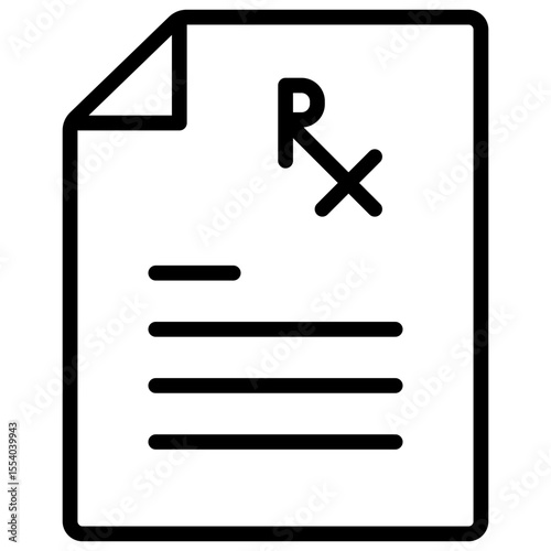 Document icon related to medical care directives providing medical prescriptions and their use in health care