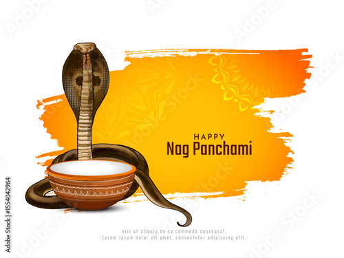 Happy Nag Panchami Indian religious festival background