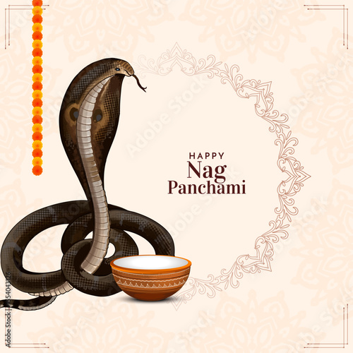 Happy Nag Panchami Indian cultural festival background