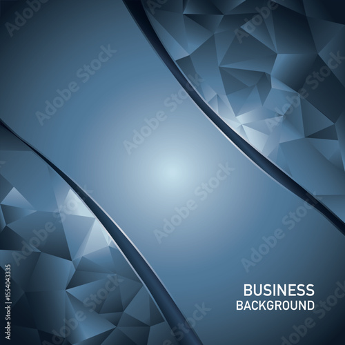 Modern abstract background with a polygonal texture and smooth blue overlay, ideal for a sophisticated business presentation.