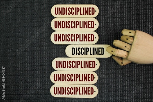 Two words disciplined or undisciplined. Discipline means to become responsible; indiscipline means to become irresponsible