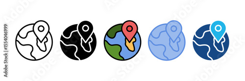 Geographic Segmentation Icon Element For Design