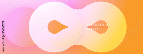 Abstract shapes blend, creating soft gradients. Warm colors dominate design, evoking modern aesthetic. Minimalist composition.