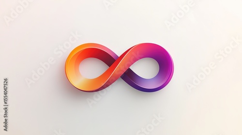 Infinity Sign Logo Design White Background
