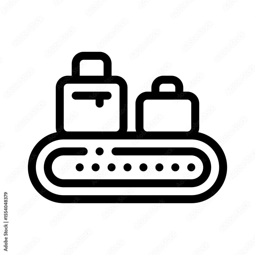 Fototapeta premium baggage claim line icon