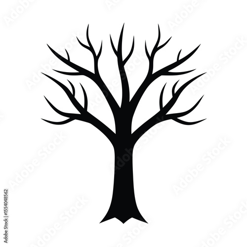 Abstract stylized tree illustration with sharp pointed claws replacing traditional branches set against a clean white background suitable for advertising banners