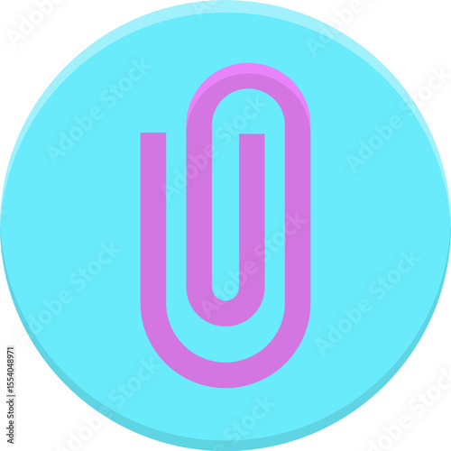 Attachment Icon – Minimalist Vector Symbol for File Attachment, Document, and Email

