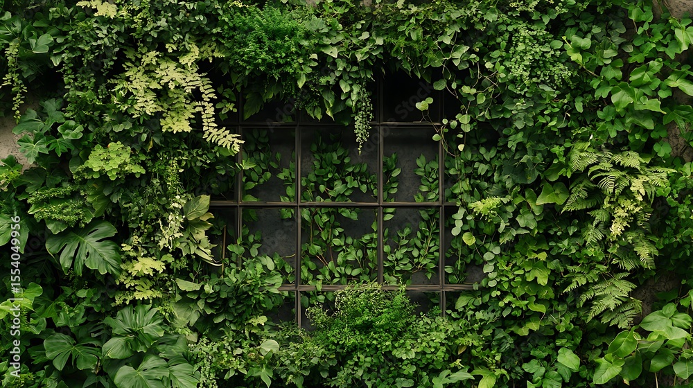 Obraz premium Window to Verdant Embrace