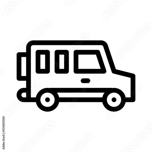adventure vehicle line icon